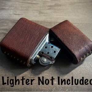 Genuine Leather Case for Zippo Lighter Standard Size (Made in USA 🇺🇸)